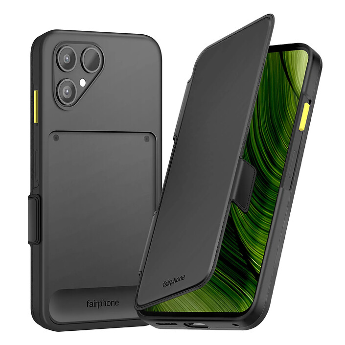Fairphone Étui Folio pour Fairphone 6 Premium Horizon avec Rabat Souple Noir