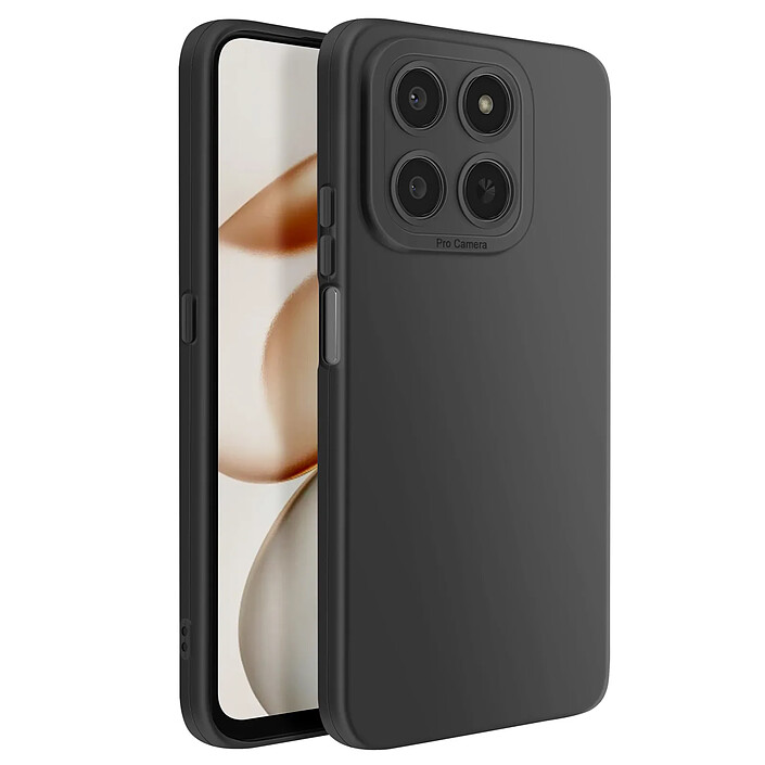 Avizar Coque pour Honor 400 Smart en Silicone Souple avec Renfort Bloc Caméra Noir