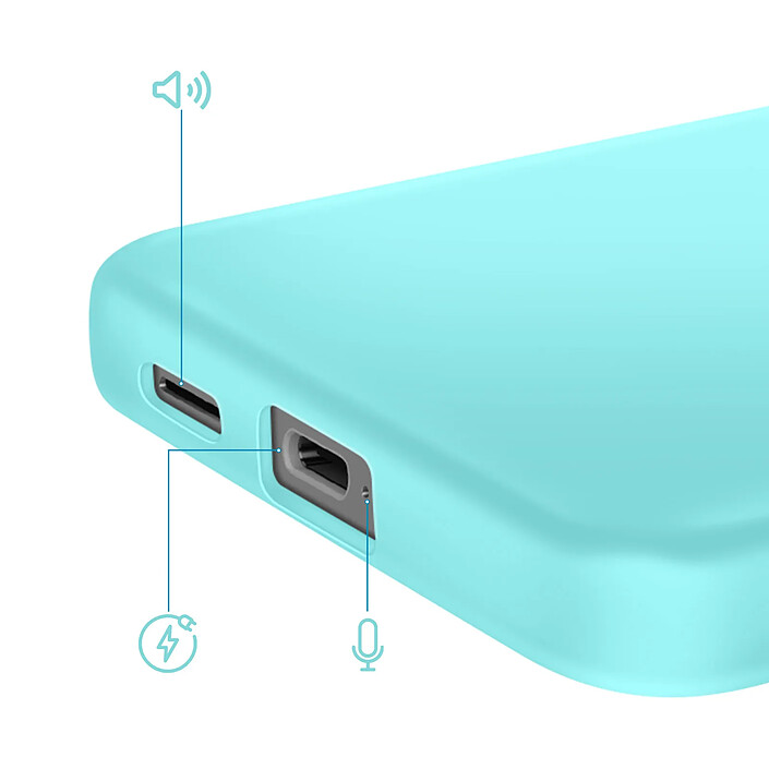 Avizar Coque pour Galaxy S25 FE Soft-Touch en Silicone Série Fast Cover Turquoise pas cher