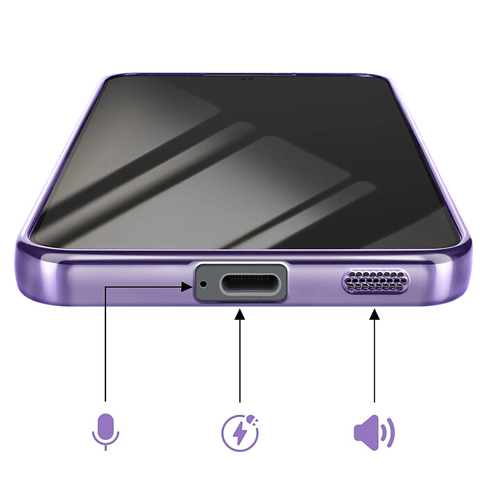 Avizar Coque pour Galaxy S26 MagSafe Souple Antichocs avec Contour Chromé pas cher