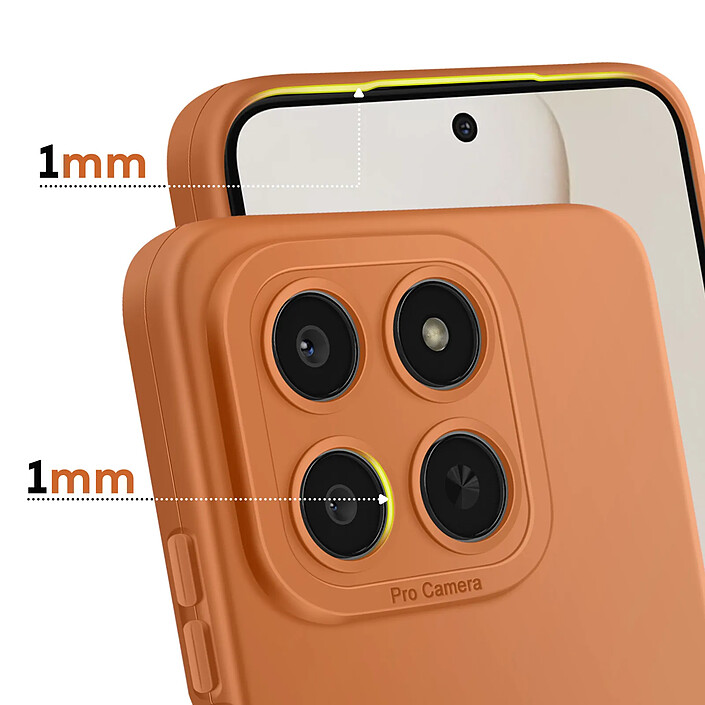 Avis Avizar Coque pour Honor 400 Smart en Silicone Souple avec Renfort Bloc Caméra Marron