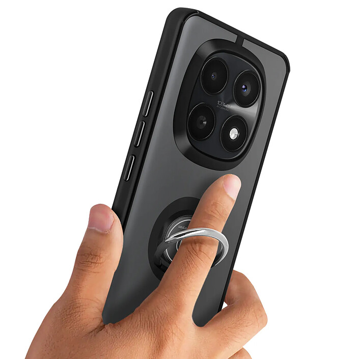 Avizar Coque pour Redmi Note 15 avec Anneau Magnétique Rotatif et Finition Givrée Noir pas cher