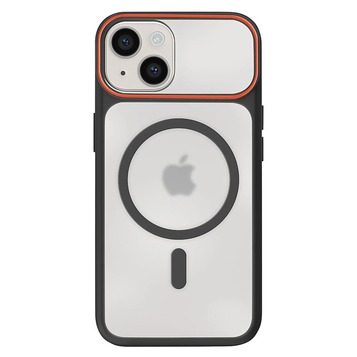 Avizar Coque MagSafe pour iPhone 13 / 14 Dos Fumé avec Cadre en Silicone Renforcée