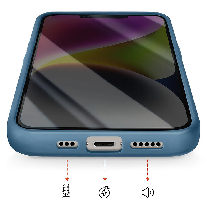 Acheter Avizar Coque MagSafe pour iPhone 13 / 14 Dos Fumé avec Cadre en Silicone Renforcée