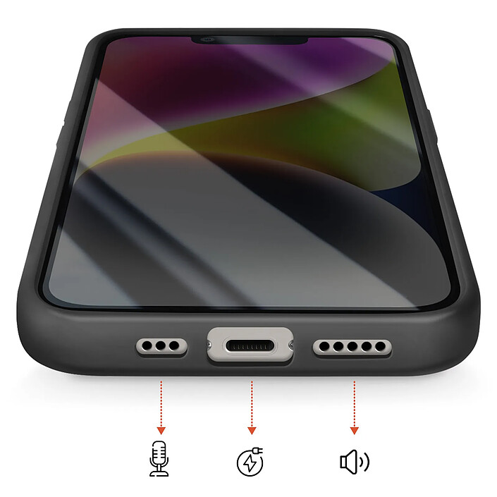 Acheter Avizar Coque MagSafe pour iPhone 13 / 14 Dos Fumé avec Cadre en Silicone Renforcée