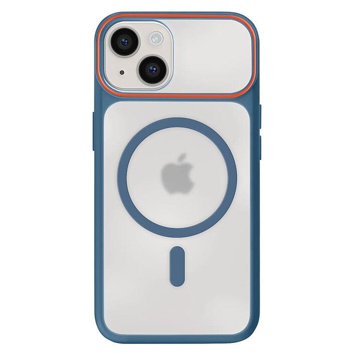 Avizar Coque MagSafe pour iPhone 13 / 14 Dos Fumé avec Cadre en Silicone Renforcée
