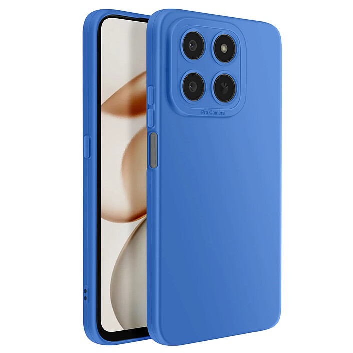 Avizar Coque pour Honor 400 Smart en Silicone Souple avec Renfort Bloc Caméra Bleu