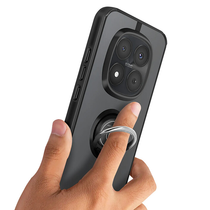 Avizar Coque pour Redmi Note 15 Pro 5G avec Anneau Magnétique et Finition Givrée Noir pas cher