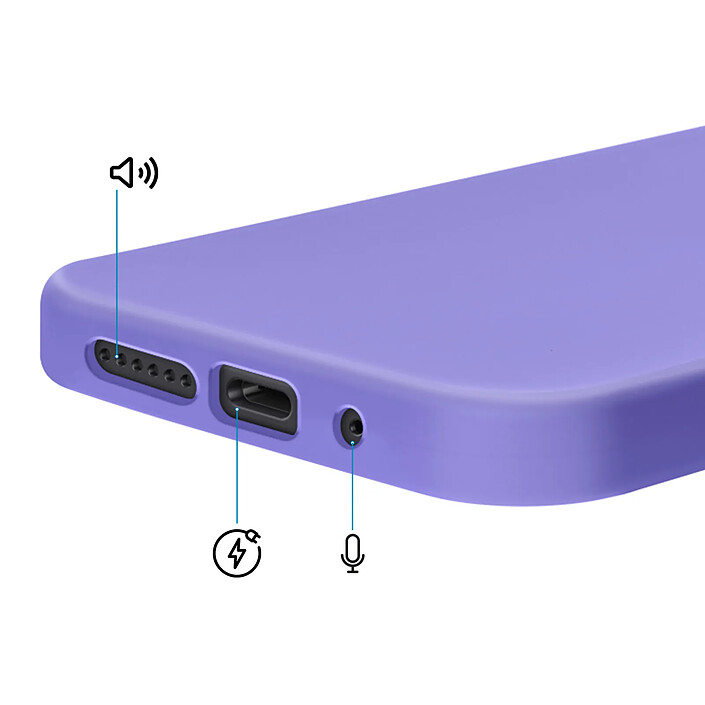 Avizar Coque pour Redmi 15 5G Soft-Touch en Silicone Série Fast Cover Violet pas cher