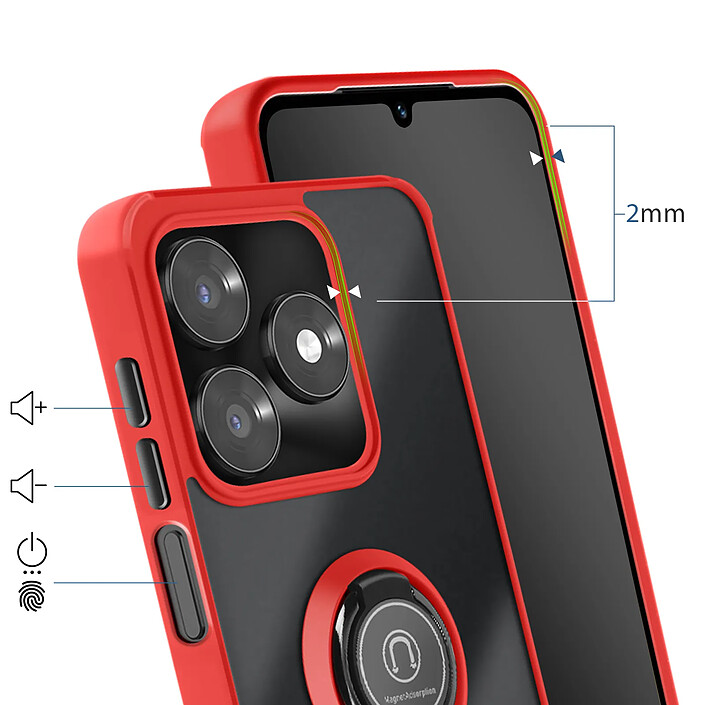 Avis Avizar Coque pour Honor X5c Plus 4G avec Anneau Magnétique Rotatif et Finition Givrée