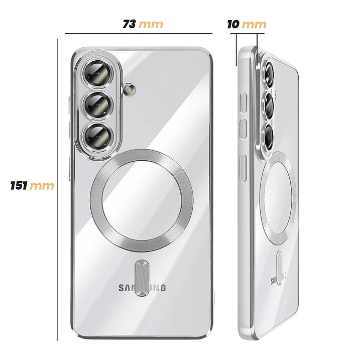 Avis Avizar Coque pour Galaxy S26 MagSafe Souple Antichocs avec Contour Chromé