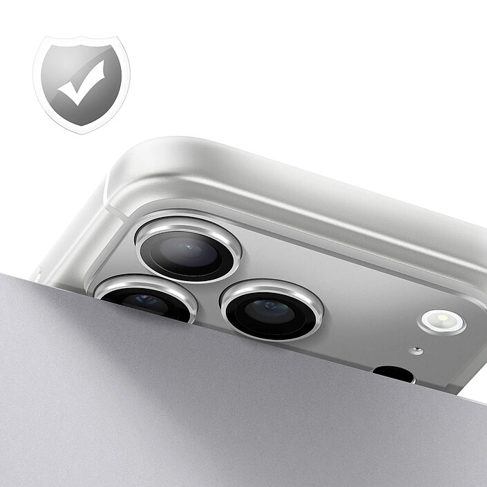 Avizar Protection Objectif Caméra pour iPhone 17 Pro Max Cadre Monobloc en Aluminium Argent pas cher