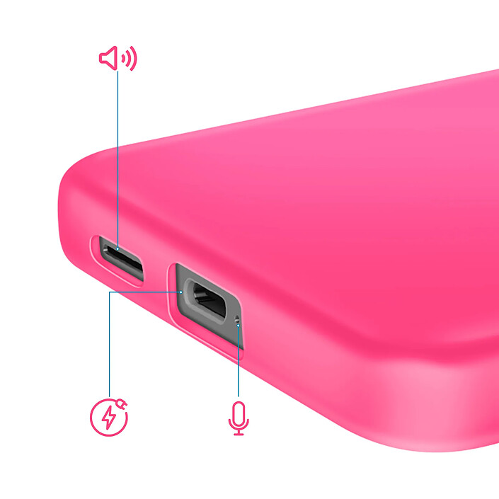 Avizar Coque pour Galaxy S25 FE Soft-Touch en Silicone Série Fast Cover Fuchsia pas cher