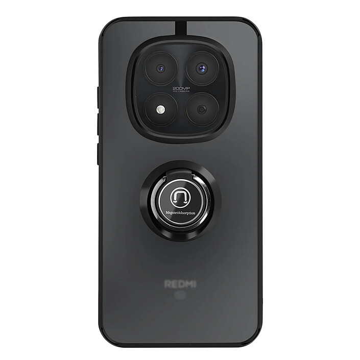 Avizar Coque pour Redmi Note 15 Pro 5G avec Anneau Magnétique et Finition Givrée Noir