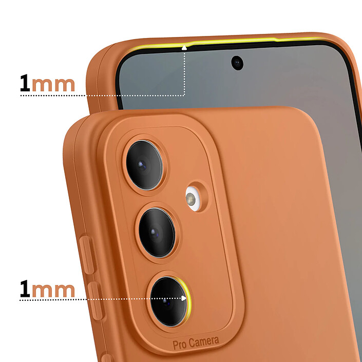 Avis Avizar Coque pour Galaxy S25 FE en Silicone Souple avec Renfort Bloc Caméra Marron