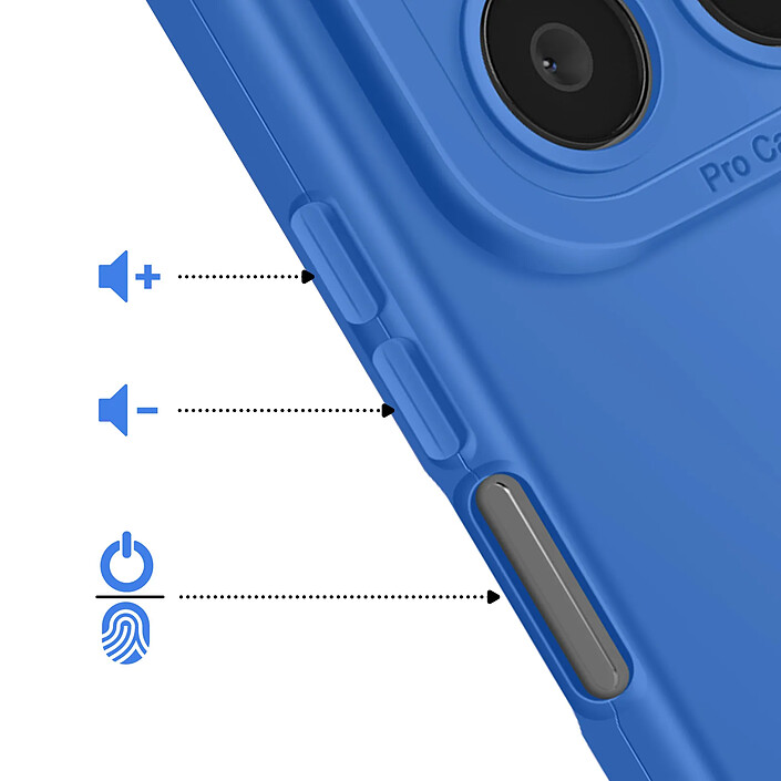 Acheter Avizar Coque pour Honor 400 Smart en Silicone Souple avec Renfort Bloc Caméra Bleu