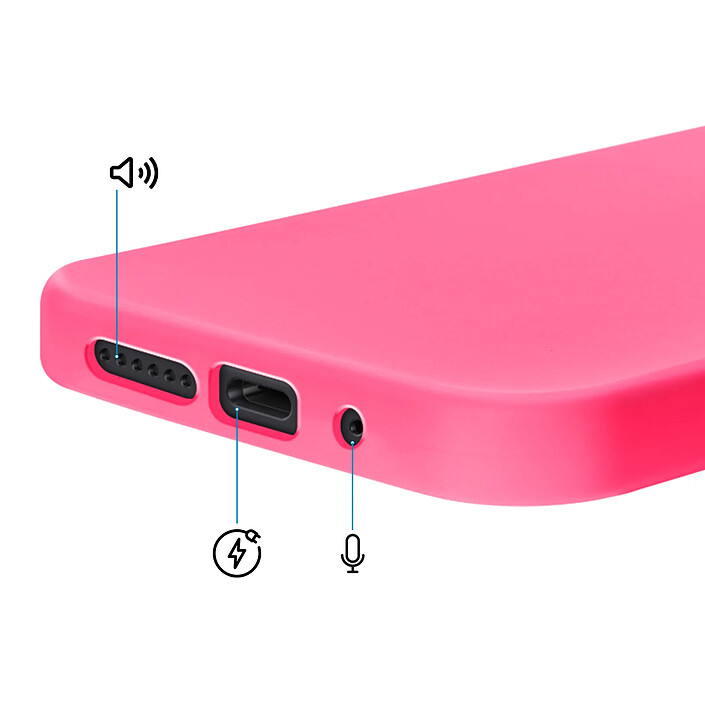 Avizar Coque pour Redmi 15 5G Soft-Touch en Silicone Série Fast Cover Fuchsia pas cher