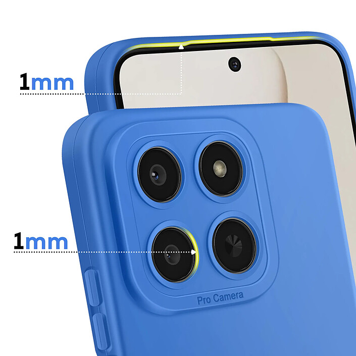 Avis Avizar Coque pour Honor 400 Smart en Silicone Souple avec Renfort Bloc Caméra Bleu