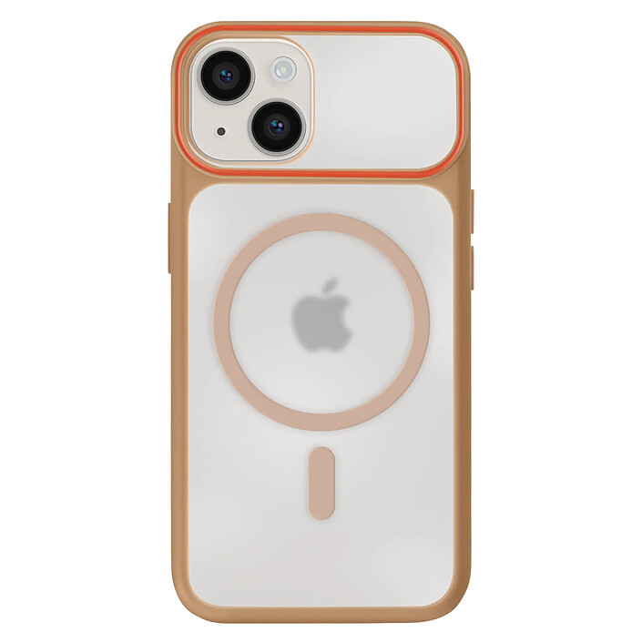 Avizar Coque MagSafe pour iPhone 13 / 14 Dos Fumé avec Cadre en Silicone Renforcée