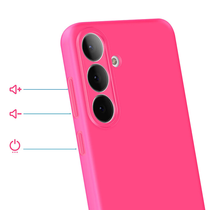 Avis Avizar Coque pour Galaxy S25 FE Soft-Touch en Silicone Série Fast Cover Fuchsia