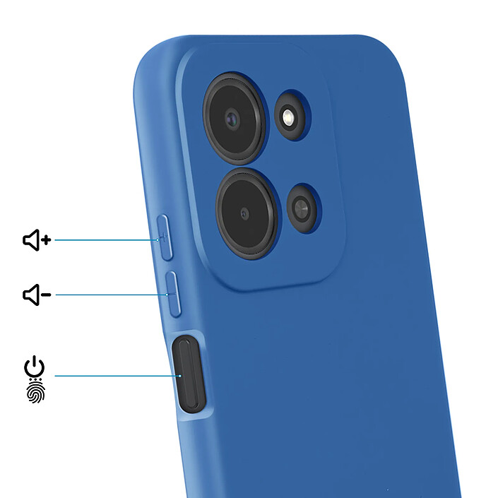 Avis Avizar Coque pour Redmi 15C Soft-Touch en Silicone Série Fast Cover Bleu