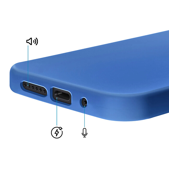 Avizar Coque pour Redmi 15 5G Soft-Touch en Silicone Série Fast Cover Bleu pas cher