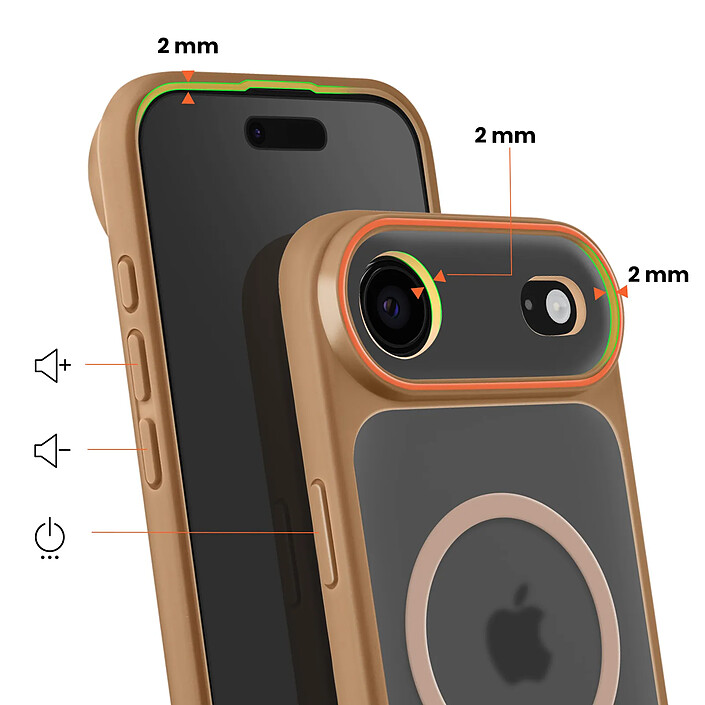 Avis Avizar Coque MagSafe pour iPhone iPhone Air Protection Bi-matière Dos Rigide