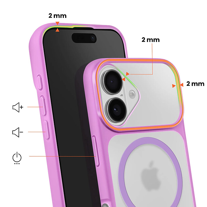 Avis Avizar Coque MagSafe pour iPhone 16 Protection Bi-matière Dos Rigide