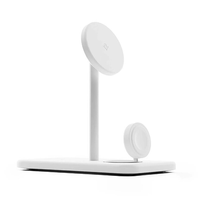 Twelve south Support de Charge Sans Fil Qi2 3-en-1 Modèle HiRise 3 Deluxe Compatible MagSafe Blanc