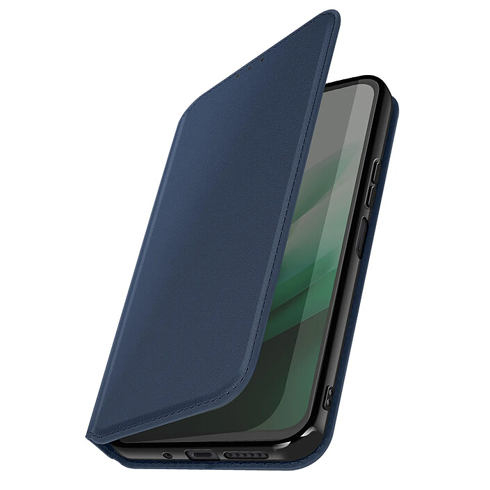 Avizar Étui pour Xiaomi Redmi 15 5G Séries Classic avec Porte-carte et Support Vidéo Bleu