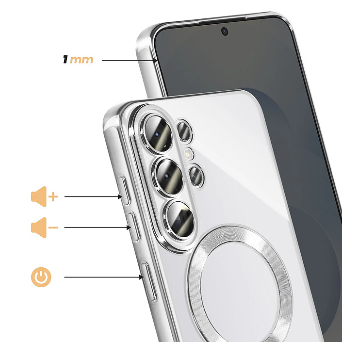 Acheter Avizar Coque pour Galaxy S26 Ultra Compatible MagSafe avec Contour Chromé