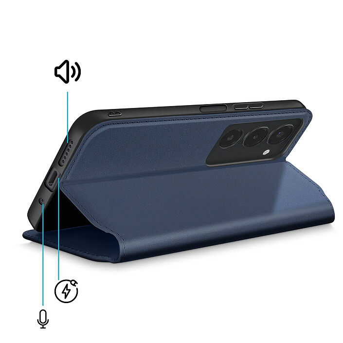 Acheter Avizar Étui pour Xiaomi Redmi 15 5G Séries Classic avec Porte-carte et Support Vidéo Bleu