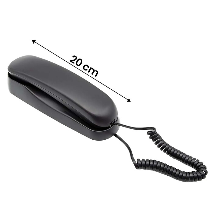 Acheter Avizar Téléphone Fixe Filaire Compact Noir - Fonction Bis et Compatible Box Internet