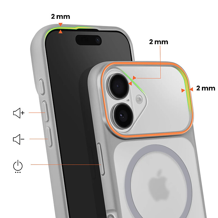 Avis Avizar Coque MagSafe pour iPhone 16 Protection Bi-matière Dos Rigide