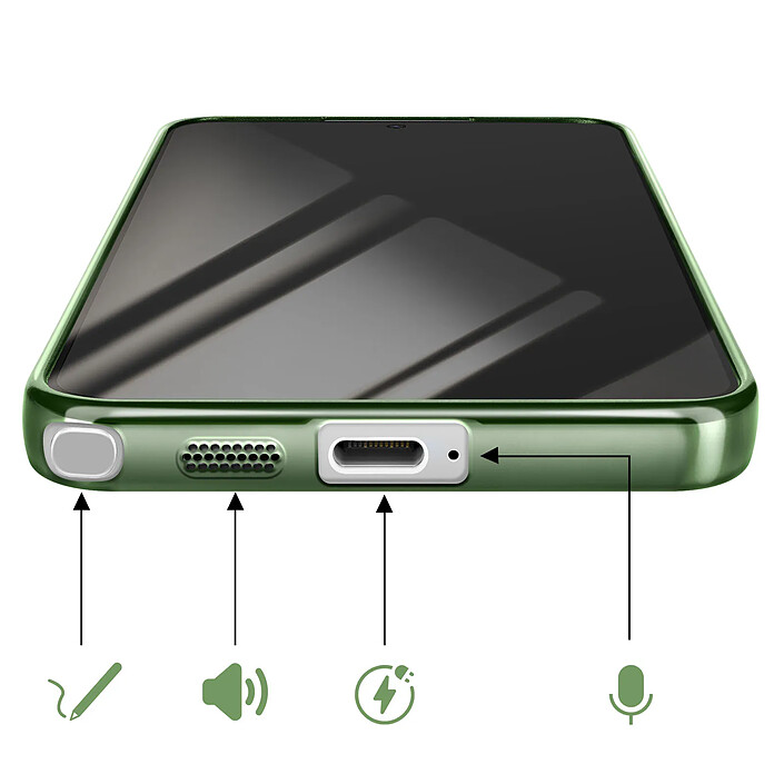 Avizar Coque pour Galaxy S26 Ultra Compatible MagSafe avec Contour Chromé pas cher