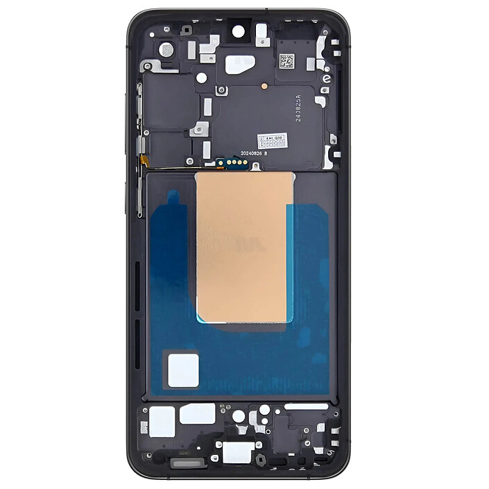 Clappio Châssis Central de Remplacement pour Samsung Galaxy S24 FE Noir