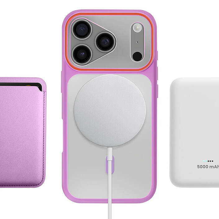 Avizar Coque MagSafe pour iPhone 17 Pro Protection Bi-matière Dos Rigide pas cher