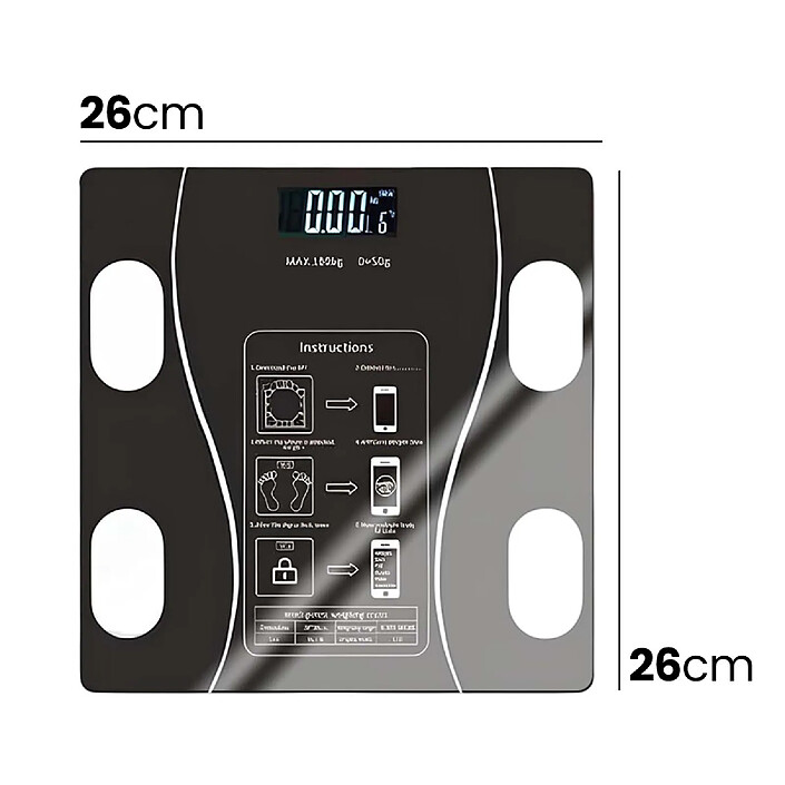 Acheter Avizar Balance Connectée Digitale Intelligent en Verre Trempé Résistant
