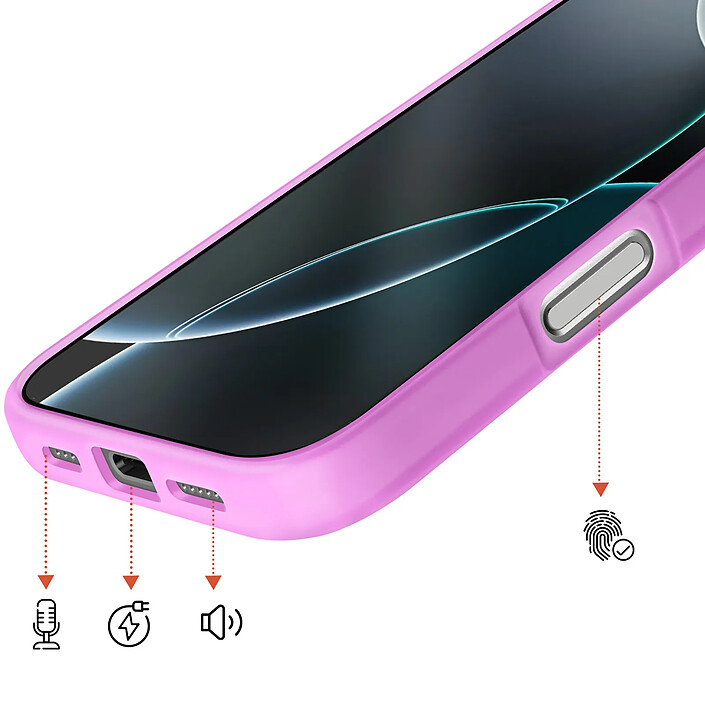 Acheter Avizar Coque MagSafe pour iPhone 16 Pro Protection Bi-matière Dos Rigide Violet