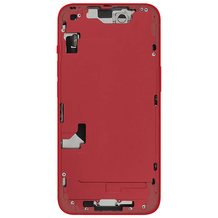 Clappio Châssis Complet pour iPhone 14 avec Vitre Arrière et Lentilles Caméra Rouge