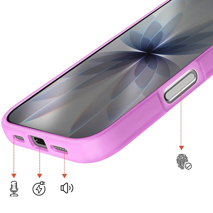 Acheter Avizar Coque MagSafe pour iPhone 17 Protection Bi-matière Dos Rigide Violet