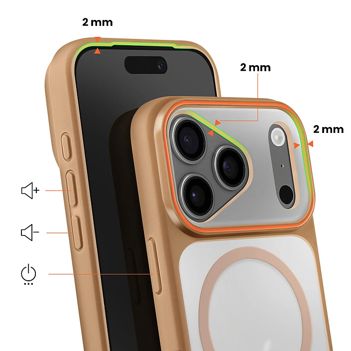 Avis Avizar Coque MagSafe pour iPhone 17 Pro Protection Bi-matière Dos Rigide