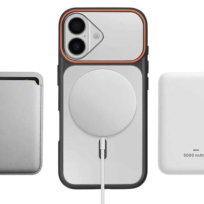 Avizar Coque MagSafe pour iPhone 16 Protection Bi-matière Dos Rigide pas cher