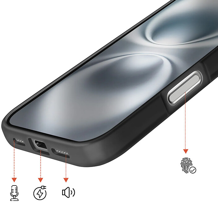 Acheter Avizar Coque MagSafe pour iPhone 16 Protection Bi-matière Dos Rigide