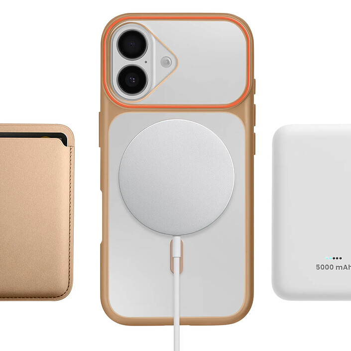 Avizar Coque MagSafe pour iPhone 16 Protection Bi-matière Dos Rigide pas cher