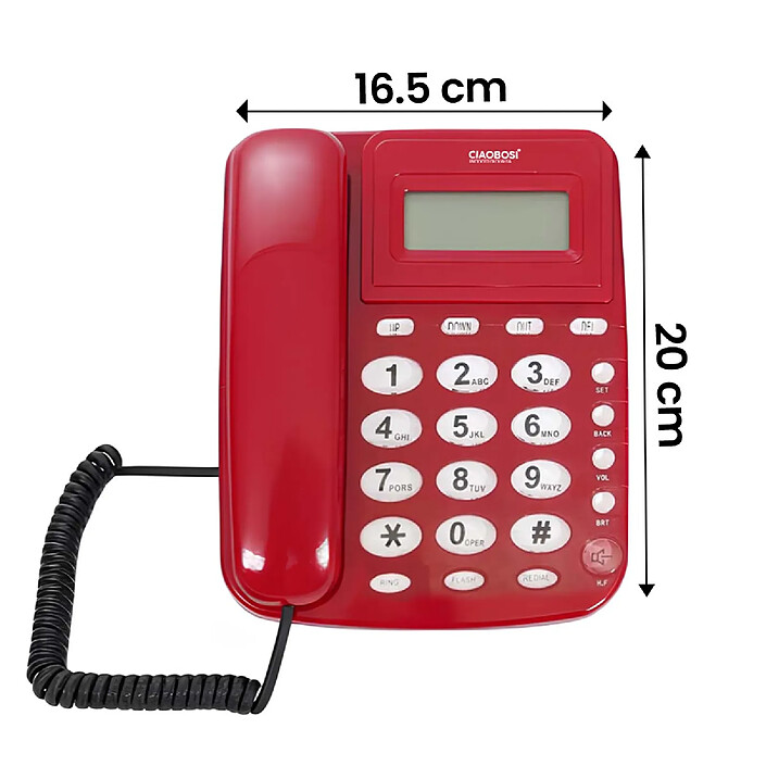 Acheter Avizar Téléphone Fixe Filaire Multifonction avec Écran LCD / Redial / Alarme