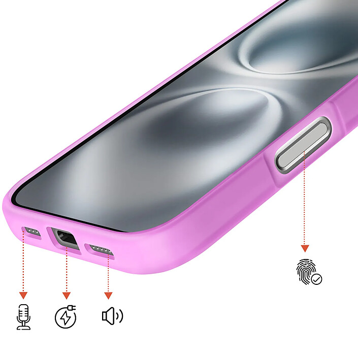 Acheter Avizar Coque MagSafe pour iPhone 16 Protection Bi-matière Dos Rigide