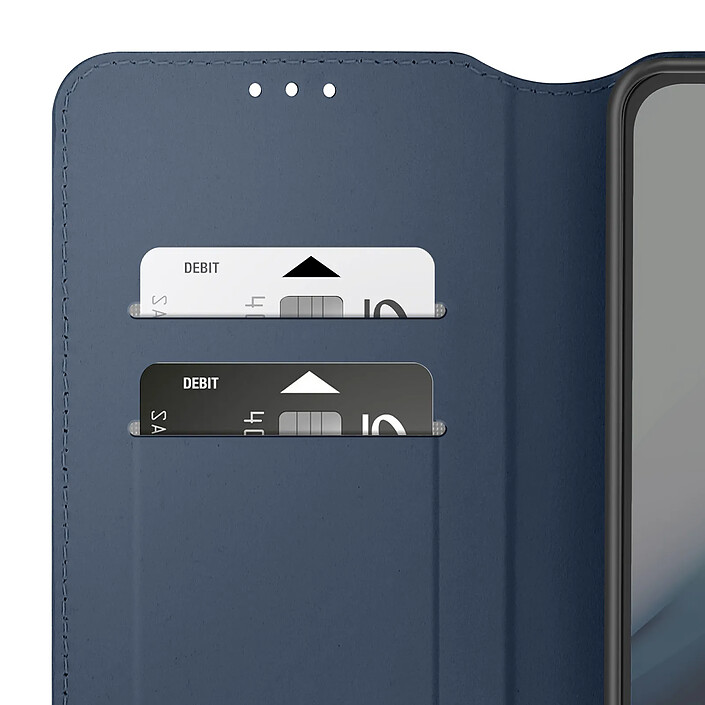 Avizar Étui pour Xiaomi Redmi 15 5G Séries Classic avec Porte-carte et Support Vidéo Bleu pas cher