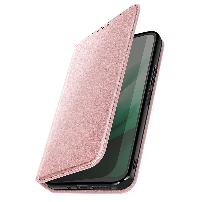 Avizar Étui pour Xiaomi Redmi 15 5G Séries Classic avec Porte-carte et Support Vidéo Rose champagne