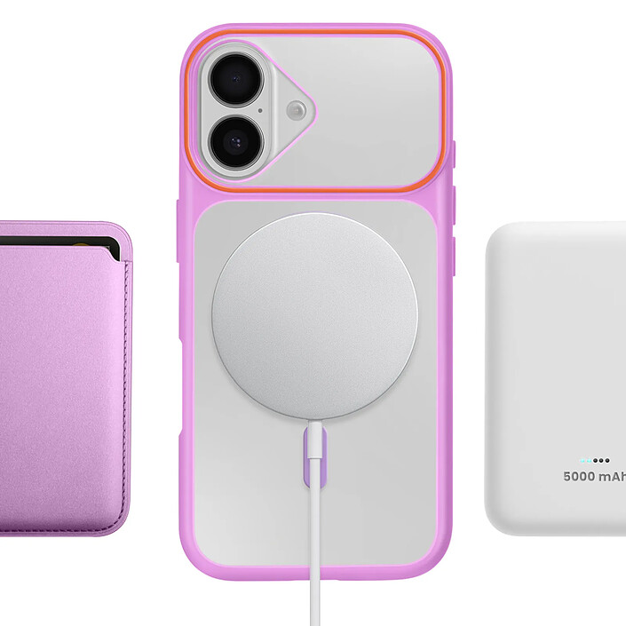 Avizar Coque MagSafe pour iPhone 16 Protection Bi-matière Dos Rigide pas cher